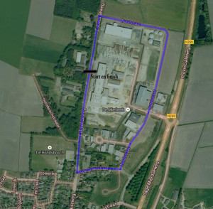 Het nieuwe parcours vanuit de lucht gezien. (foto Googlemaps)
