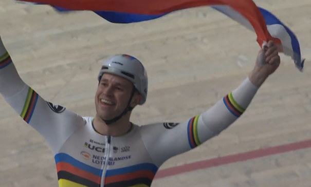 Vierde wereldtitel Lavreysen, derde regenboogtrui voor Van de Wouw